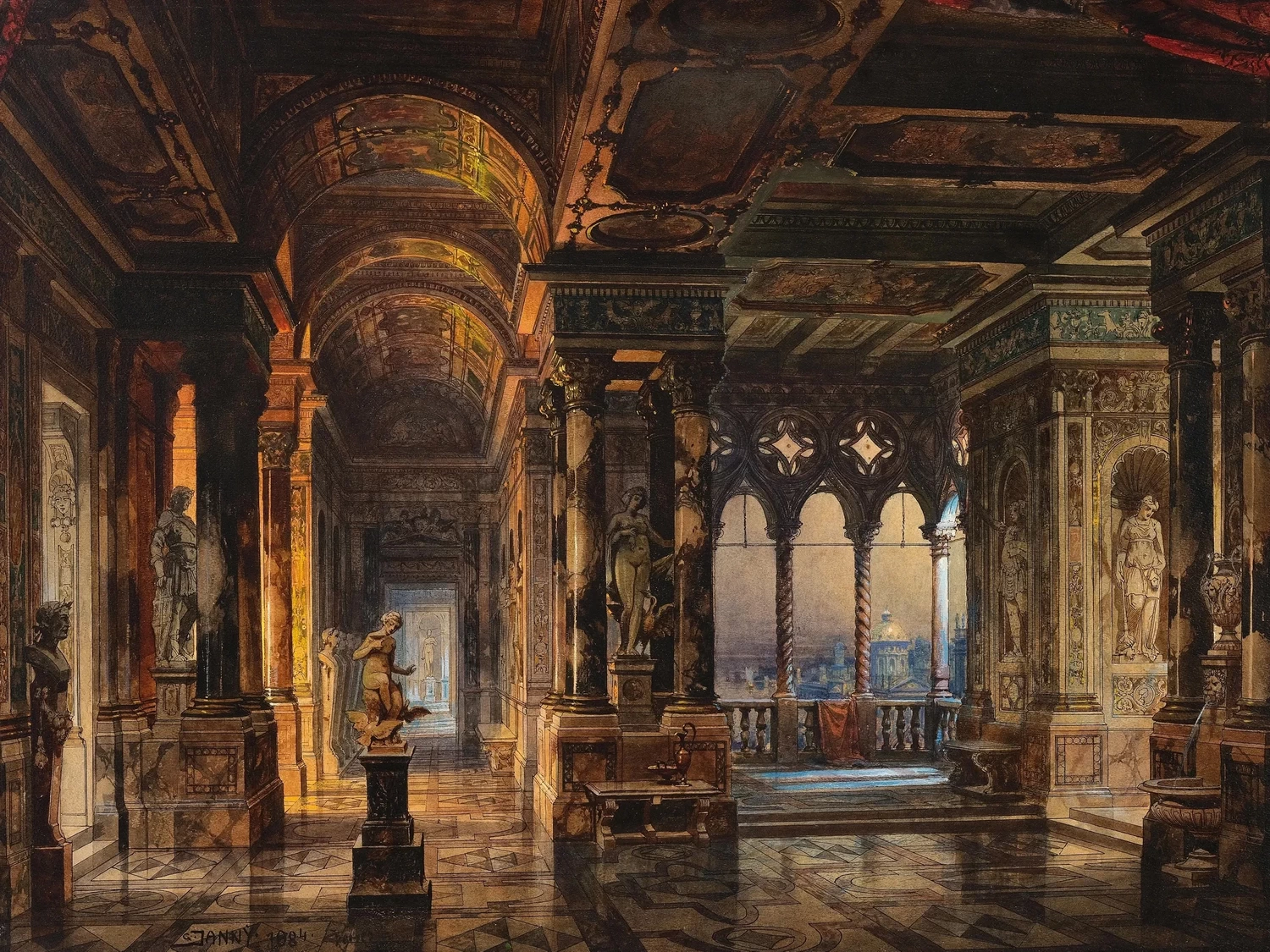 Interno di chiesa, 1884